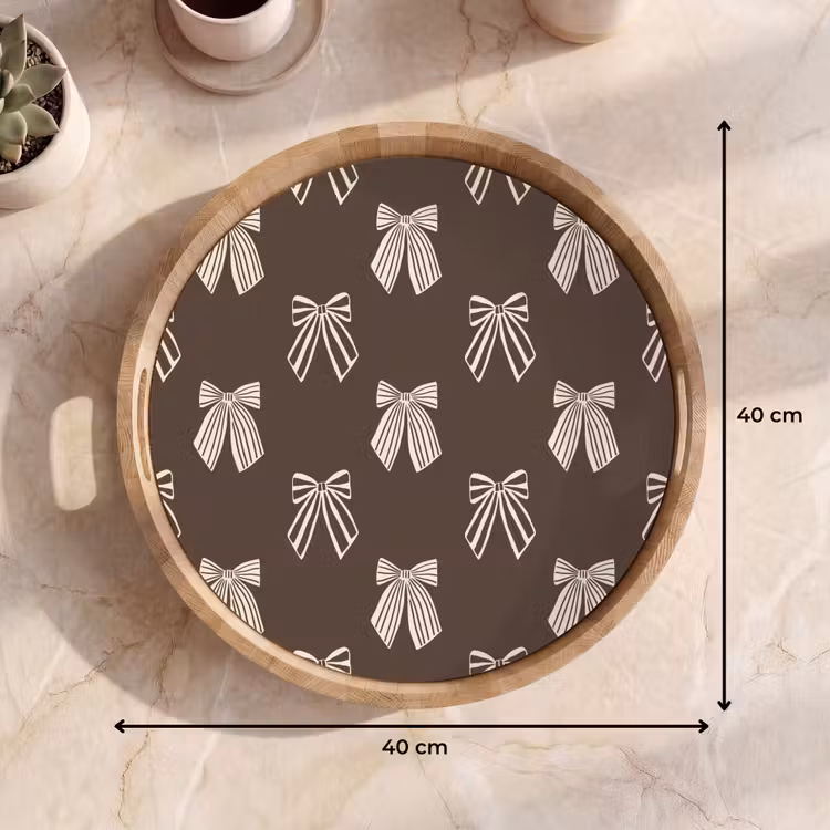 Dienblad - Strikken - Kerst - Bruin - Crème — 9