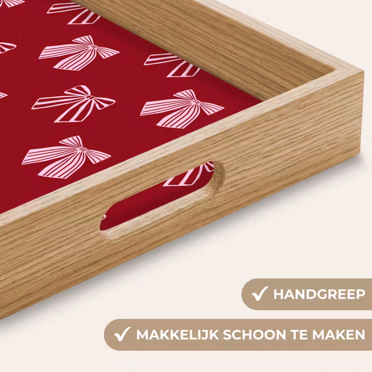 Dienblad - Strikken - Kerst - Burgundy - Roze — 5