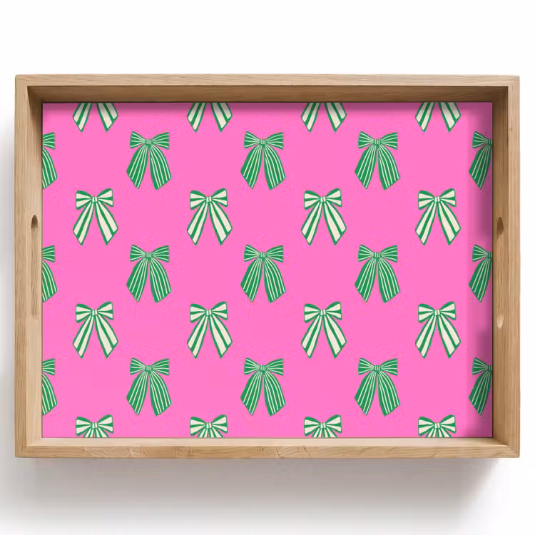 Dienblad - Strikken - Kerst - Neon - Roze - Groen — 1