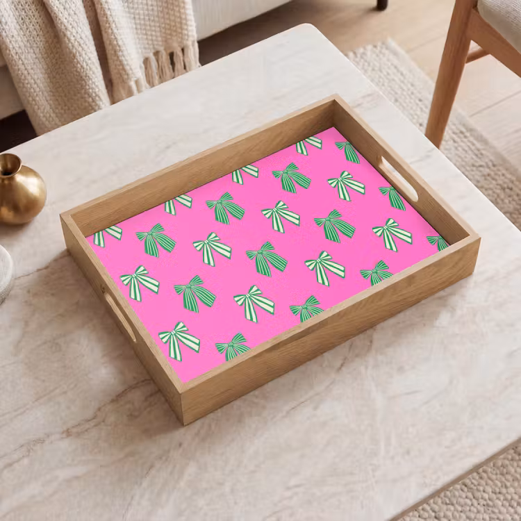 Dienblad - Strikken - Kerst - Neon - Roze - Groen — 2