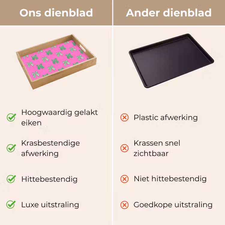 Dienblad - Strikken - Kerst - Neon - Roze - Groen — 3