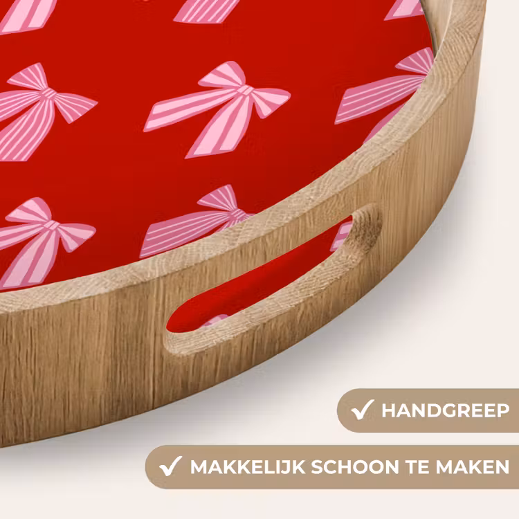 Dienblad - Strikken - Kerst - Rood - Roze — 5