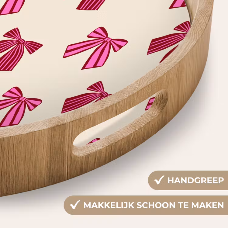 Dienblad - Strikken - Kerst - Roze - Crème — 5
