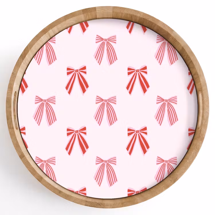 Dienblad - Strikken - Kerst - Roze - Rood — 1