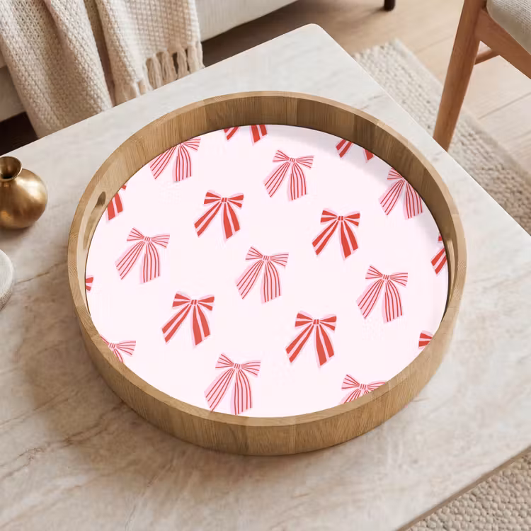 Dienblad - Strikken - Kerst - Roze - Rood — 2
