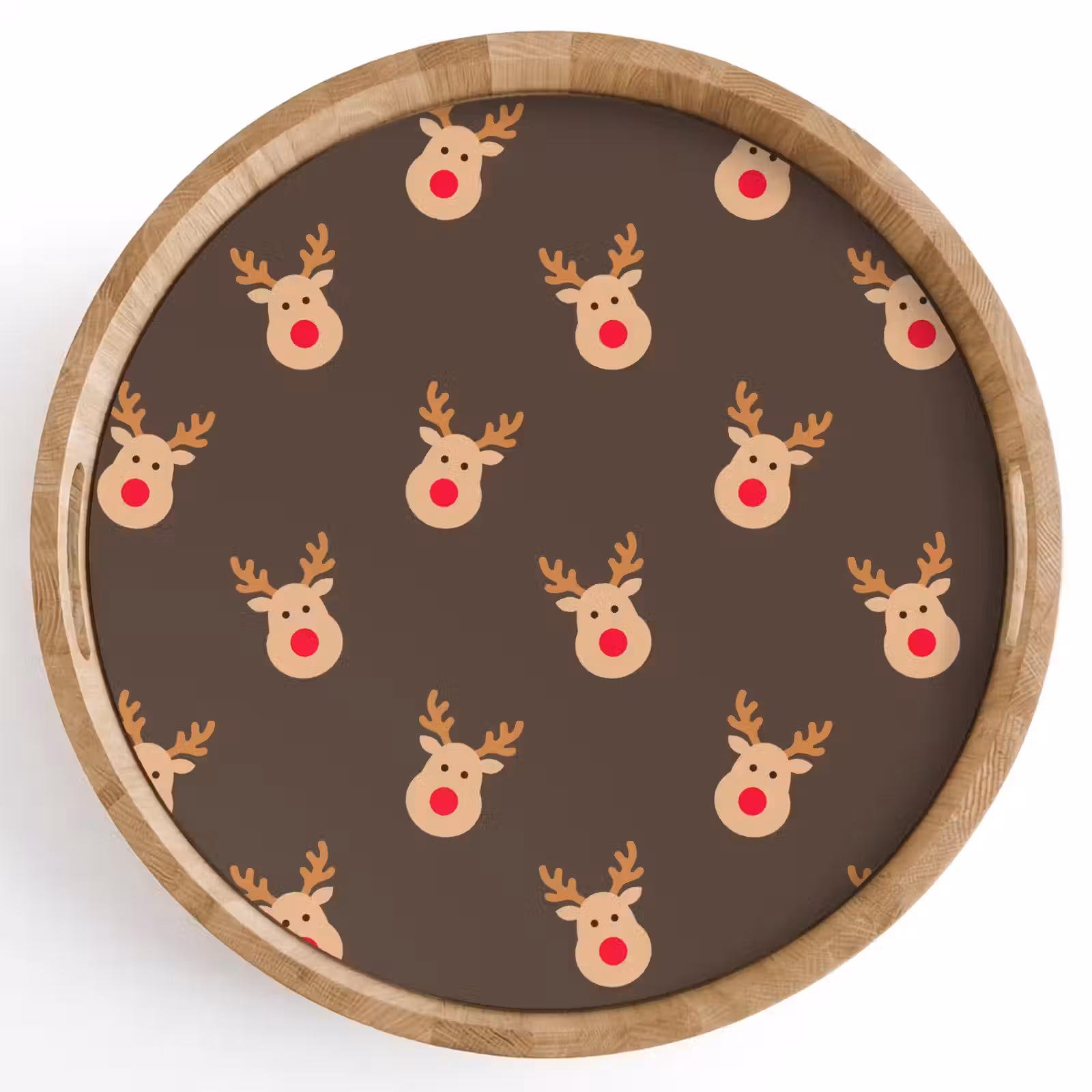Dienblad - Kerst - Rendieren - Bruin — 1
