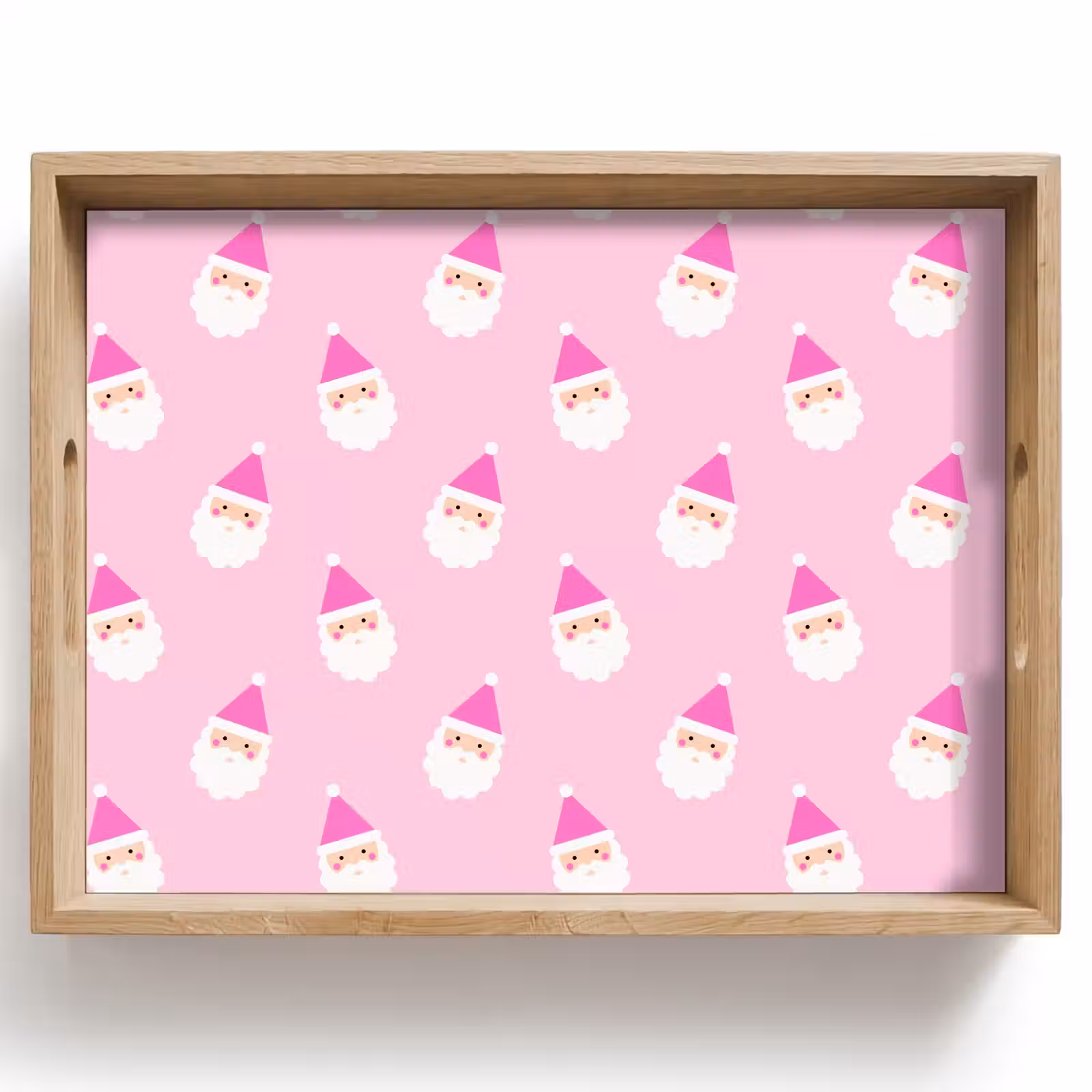 Dienblad - Kerstman - Kerst - Roze - Pastel — 1