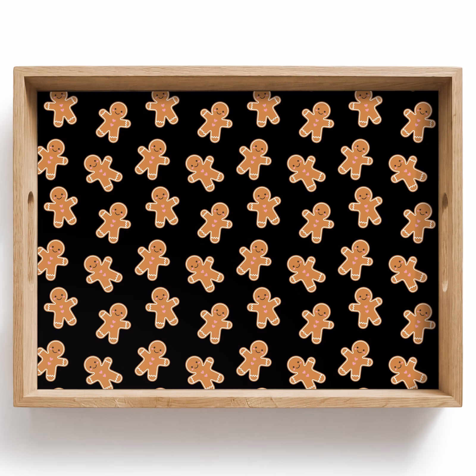 Dienblad - Peperkoek - Kerst - Zwart - Bruin — 1