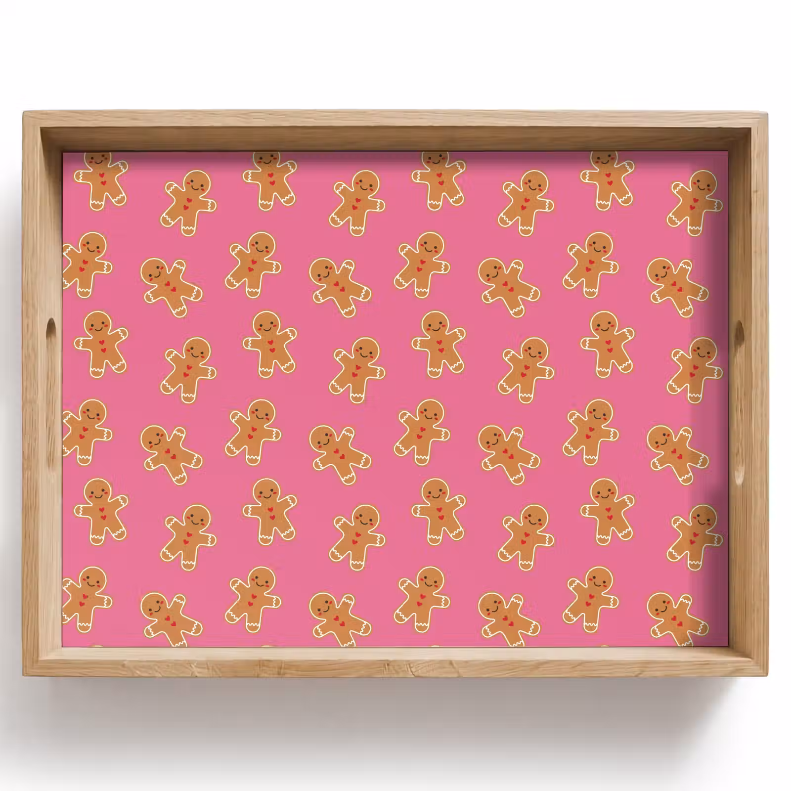 Dienblad - Peperkoek - Roze - Bruin - Kerst — 1