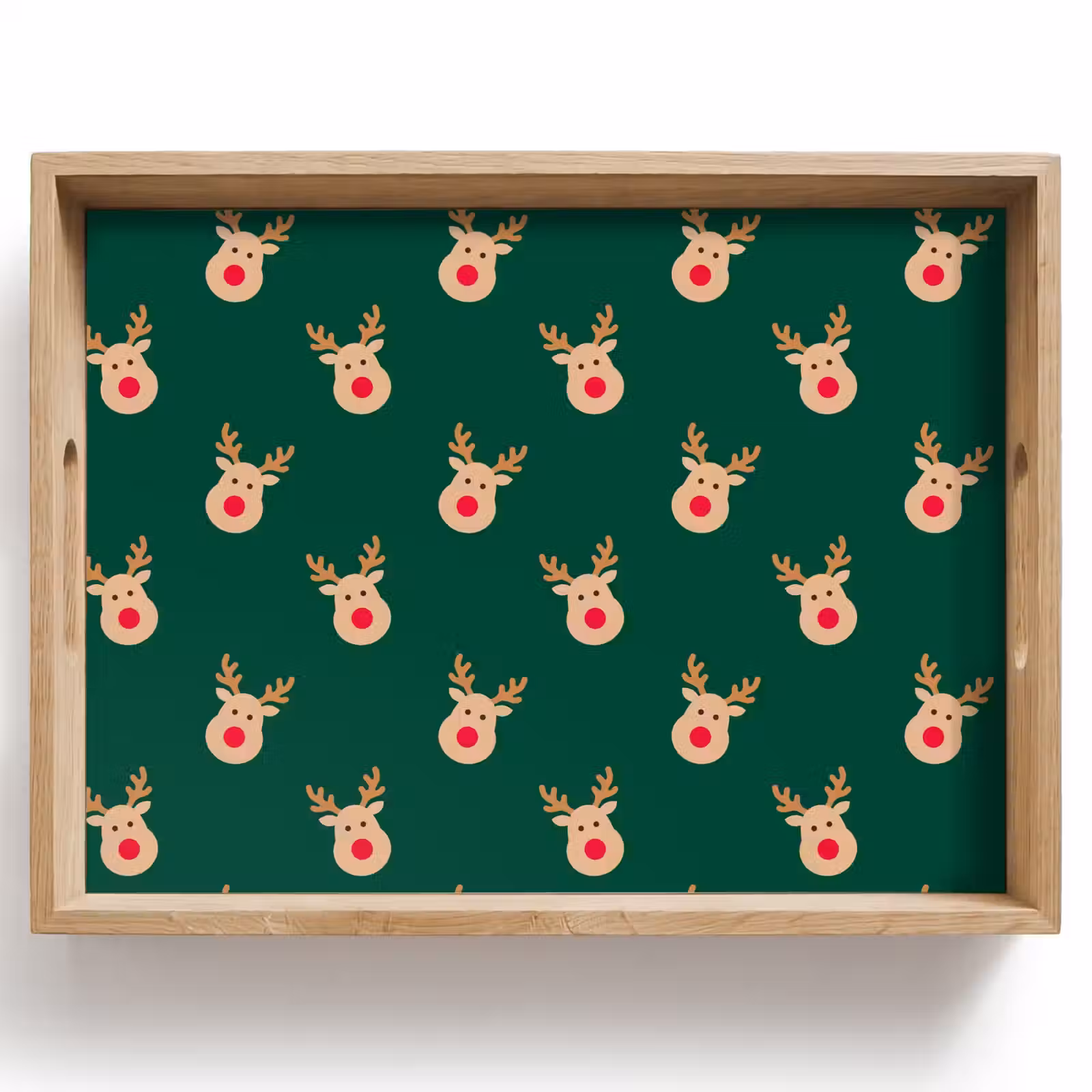 Dienblad - Rendieren - Kerst - Groen — 1