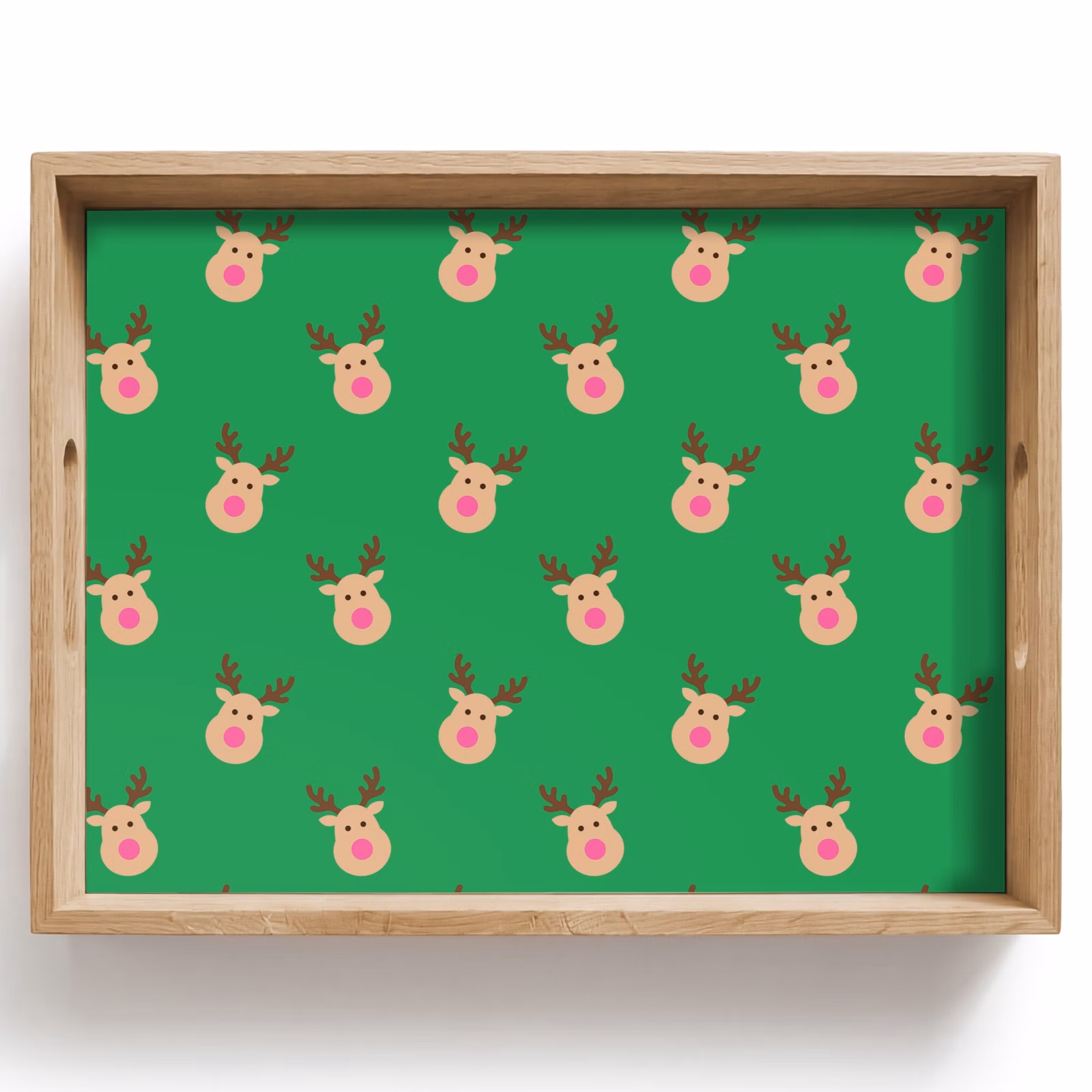 Dienblad - Rendieren - Kerst - Neon - Groen — 1