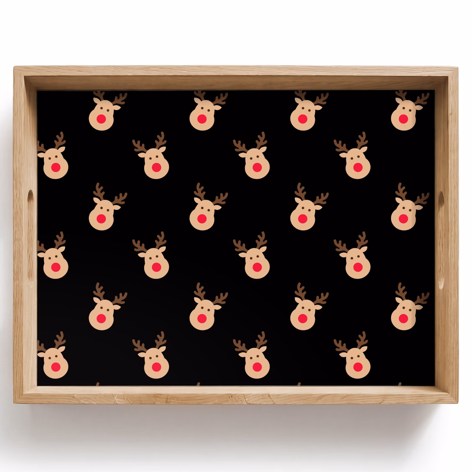 Dienblad - Rendieren - Kerst - Zwart — 1