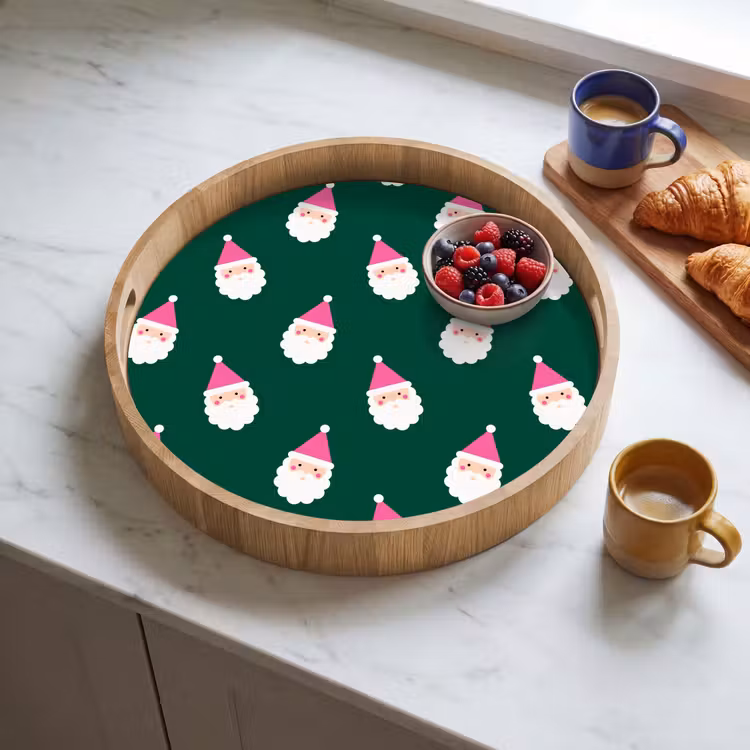 Dienblad - Kerstman - Kerst - Groen - Roze — 4