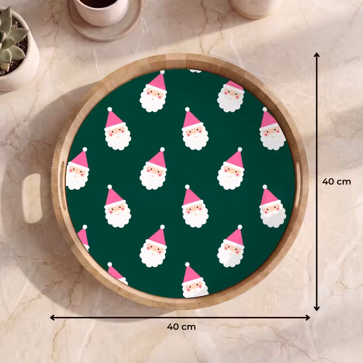 Dienblad - Kerstman - Kerst - Groen - Roze — 9
