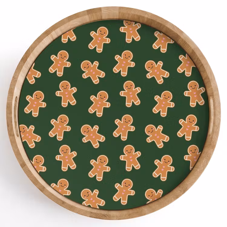 Dienblad - Peperkoek - Kerst - Groen - Bruin — 1