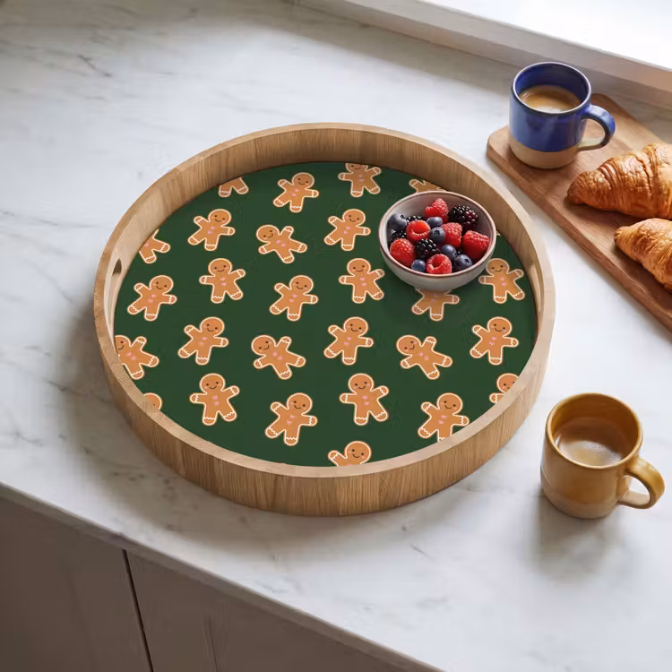 Dienblad - Peperkoek - Kerst - Groen - Bruin — 4