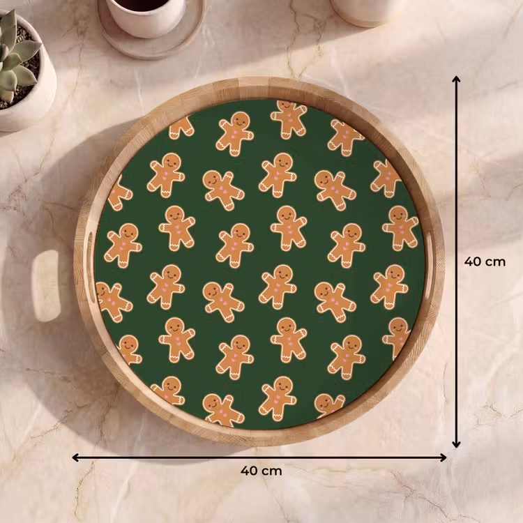 Dienblad - Peperkoek - Kerst - Groen - Bruin — 9