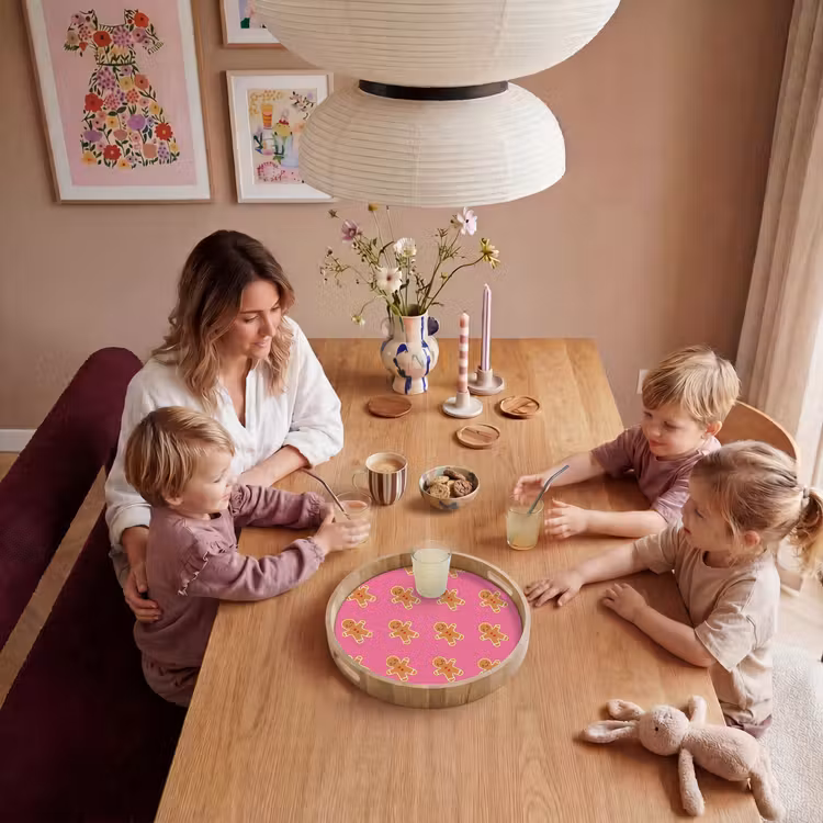 Dienblad - Peperkoek - Kerst - Roze - Bruin — 7