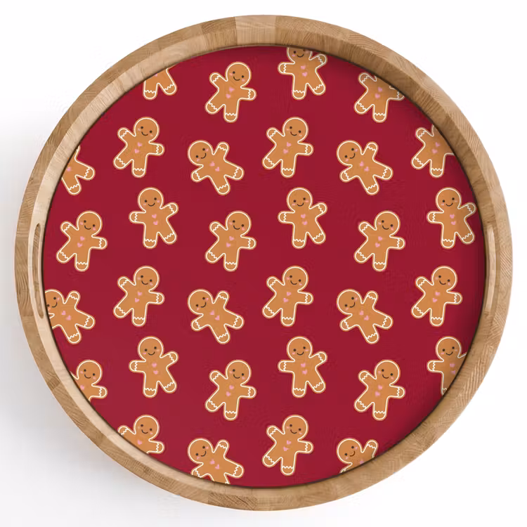 Dienblad - Peperkoek - Rood - Bruin - Kerst — 1