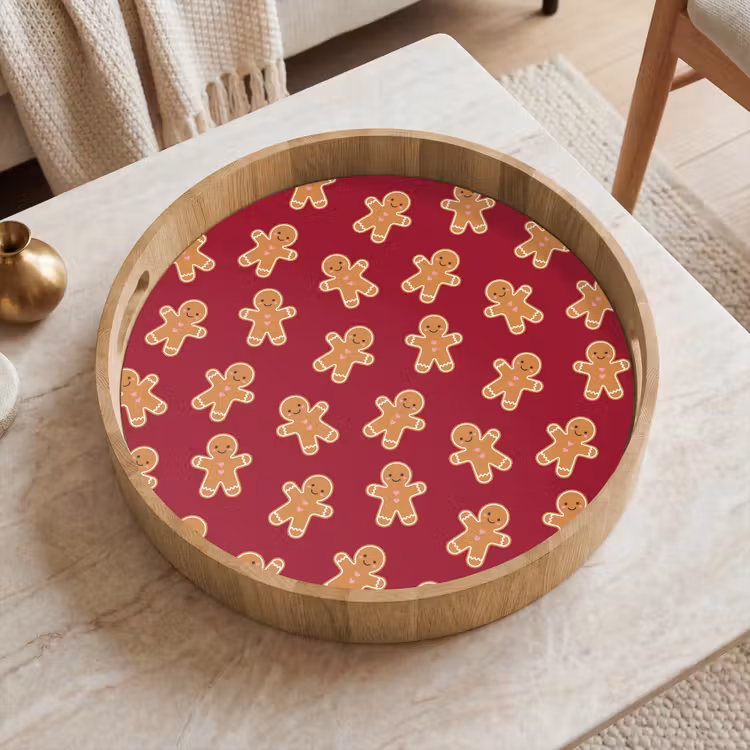 Dienblad - Peperkoek - Rood - Bruin - Kerst — 2