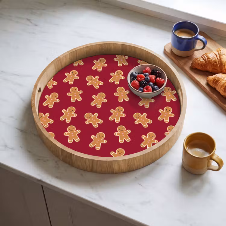 Dienblad - Peperkoek - Rood - Bruin - Kerst — 4
