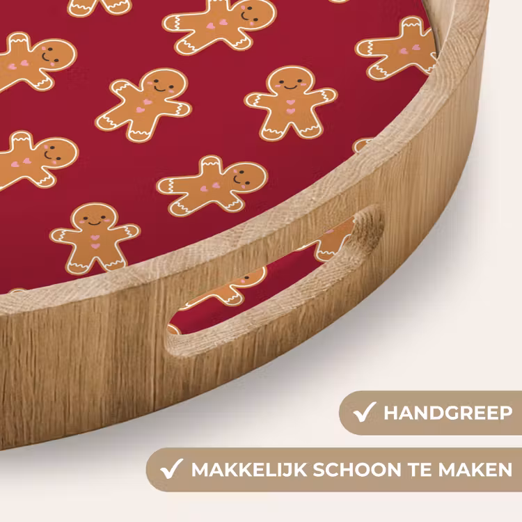 Dienblad - Peperkoek - Rood - Bruin - Kerst — 5