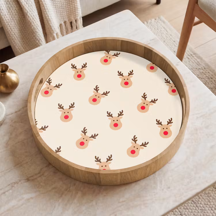 Dienblad - Rendieren - Kerst - Crème — 2