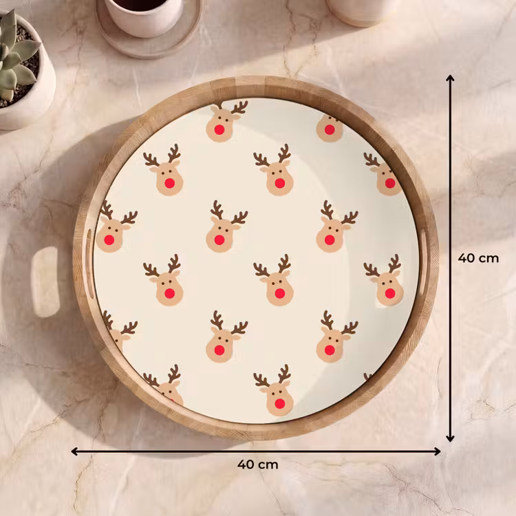 Dienblad - Rendieren - Kerst - Crème — 9