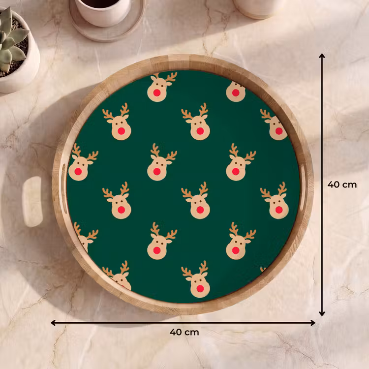 Dienblad - Rendieren - Kerst - Groen — 9