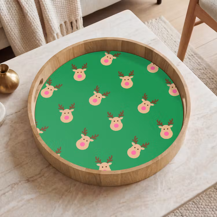 Dienblad - Rendieren - Kerst - Neon - Groen — 2