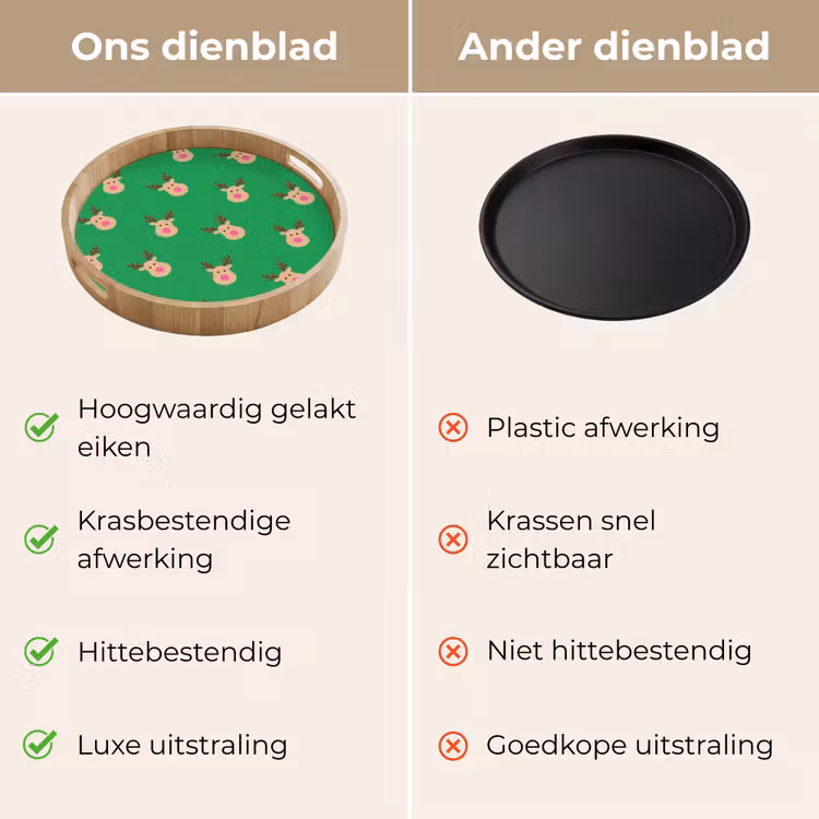 Dienblad - Rendieren - Kerst - Neon - Groen — 3