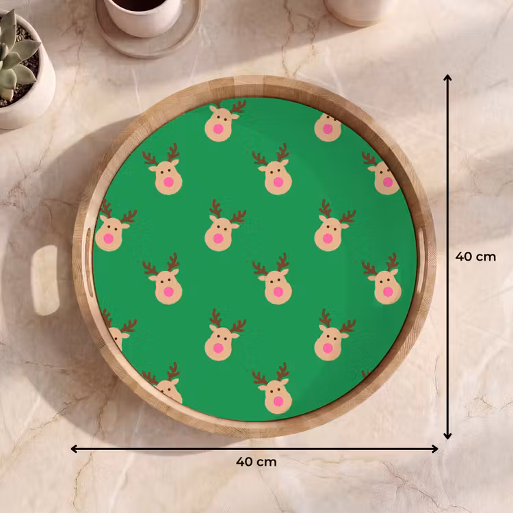 Dienblad - Rendieren - Kerst - Neon - Groen — 9