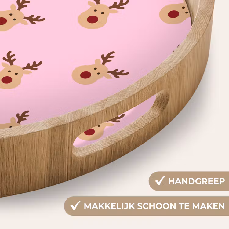 Dienblad - Rendieren - Kerst - Roze — 5