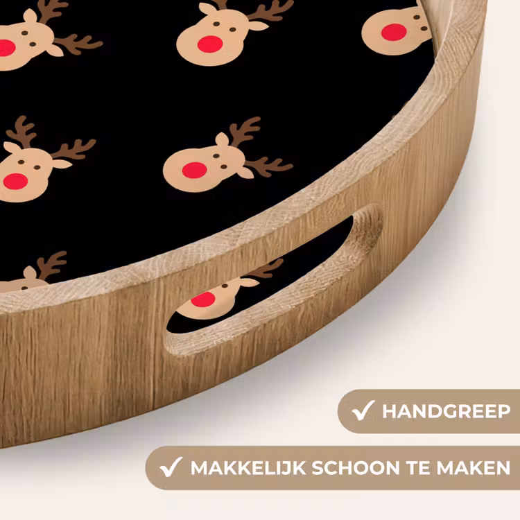 Dienblad - Rendieren - Kerst - Zwart — 5