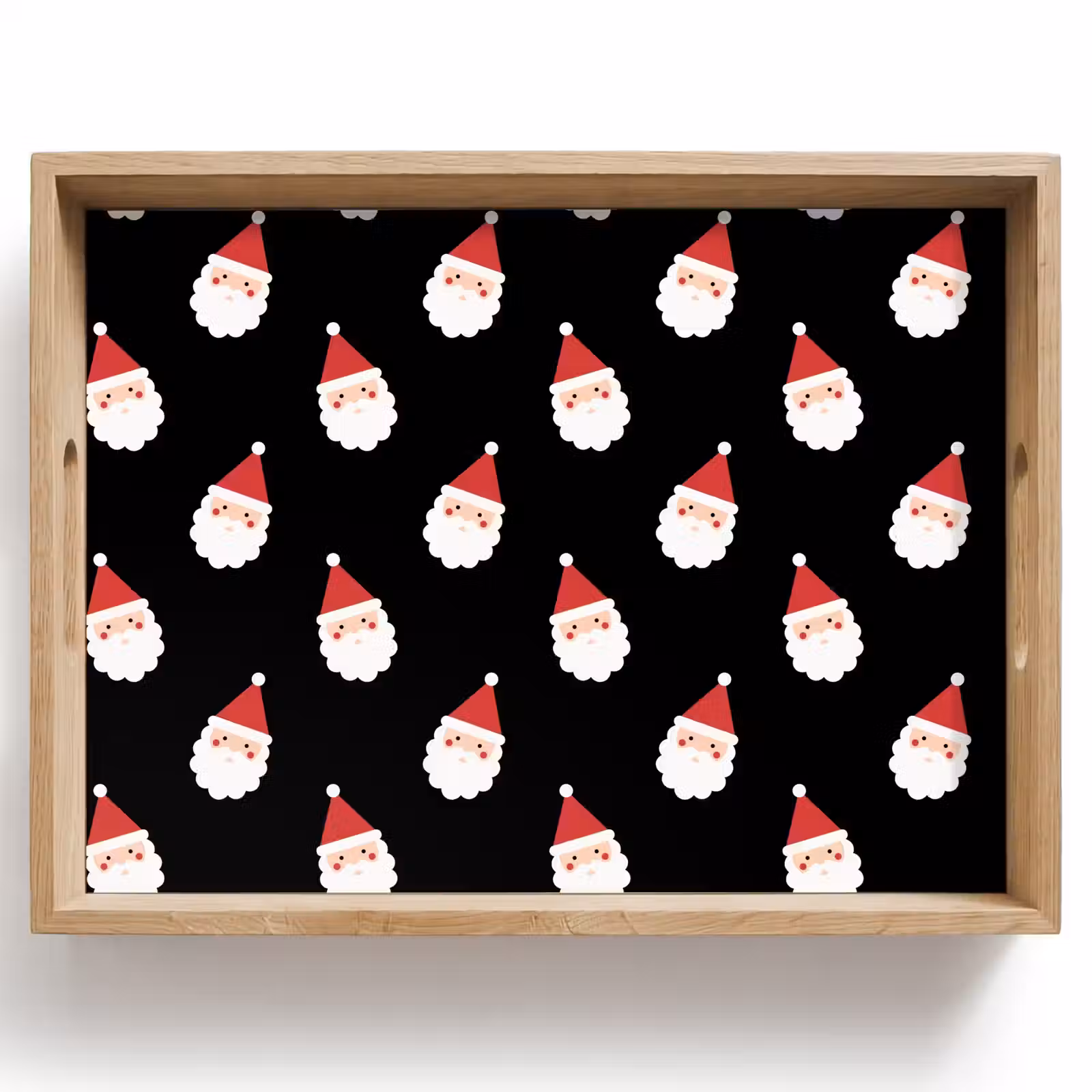 Dienblad - Kerstman - Kerst - Zwart — 1