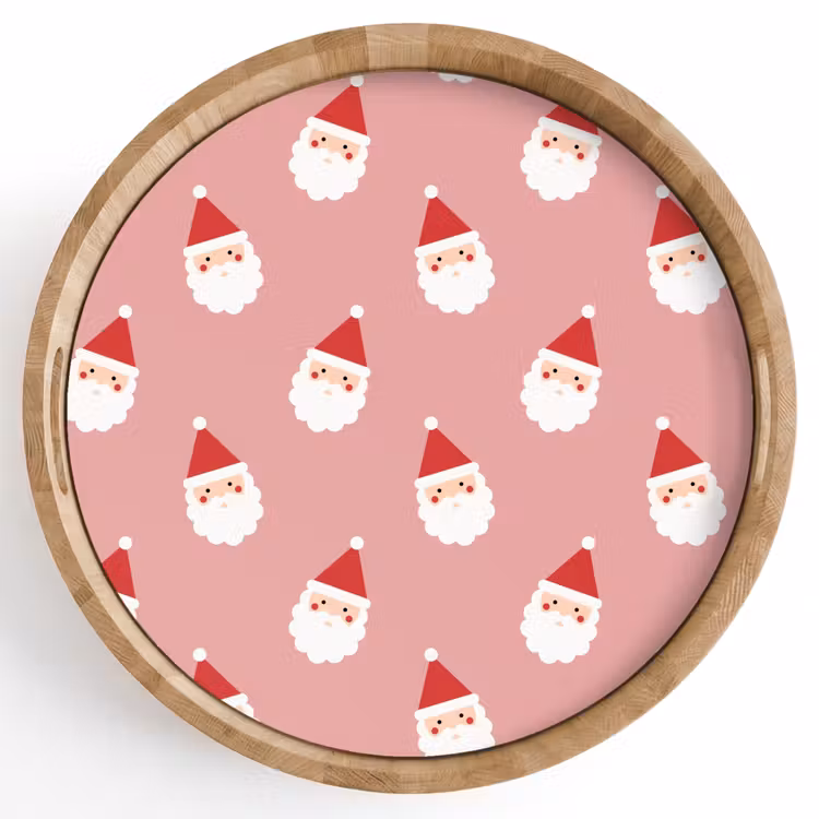 Dienblad - Kerst - Kerstman - Roze — 1