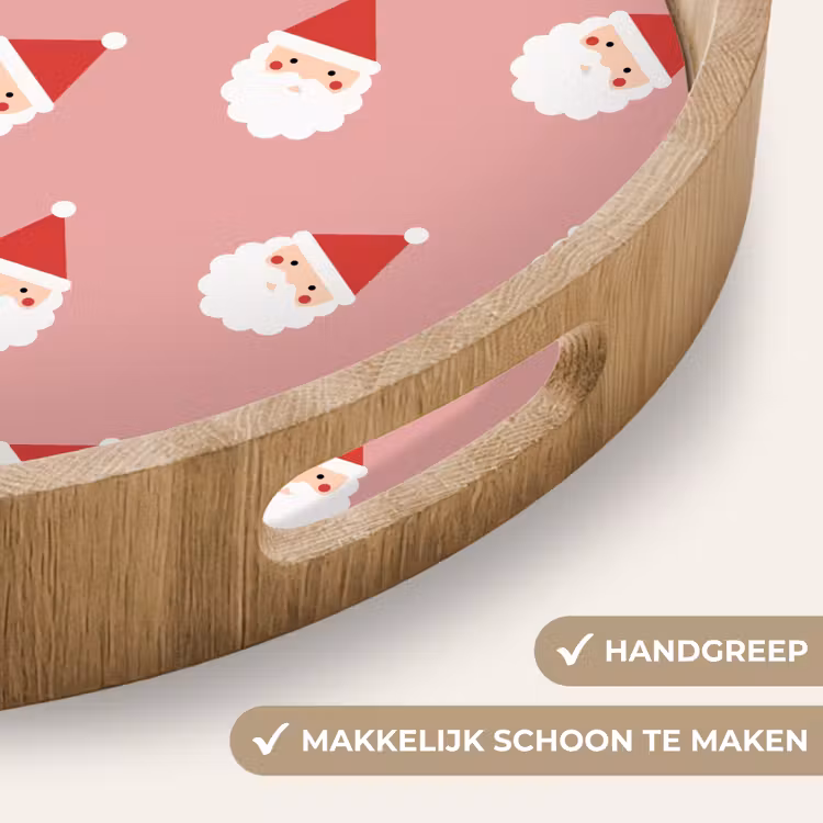 Dienblad - Kerst - Kerstman - Roze — 5