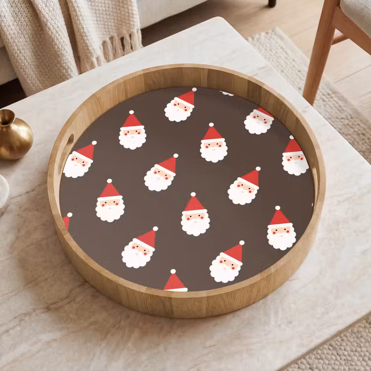 Dienblad - Kerstman - Kerst - Bruin — 2