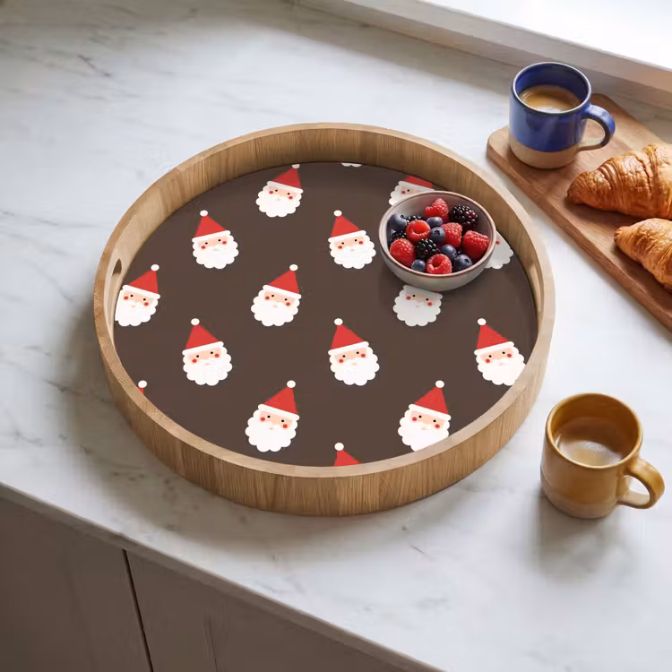 Dienblad - Kerstman - Kerst - Bruin — 4