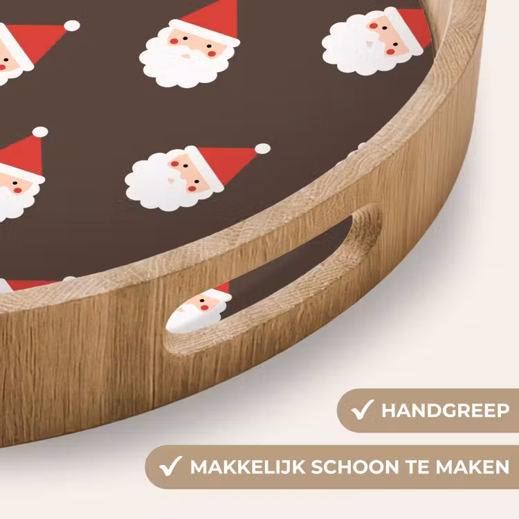 Dienblad - Kerstman - Kerst - Bruin — 5