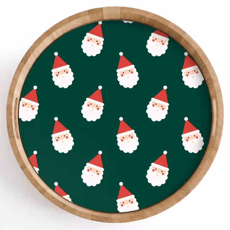 Dienblad - Kerstman - Kerst - Groen — 1
