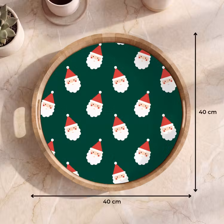 Dienblad - Kerstman - Kerst - Groen — 9