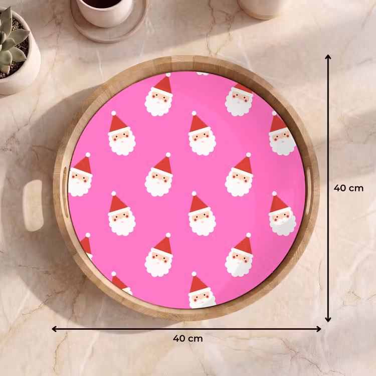 Dienblad - Kerstman - Kerst - Roze - Rood — 9