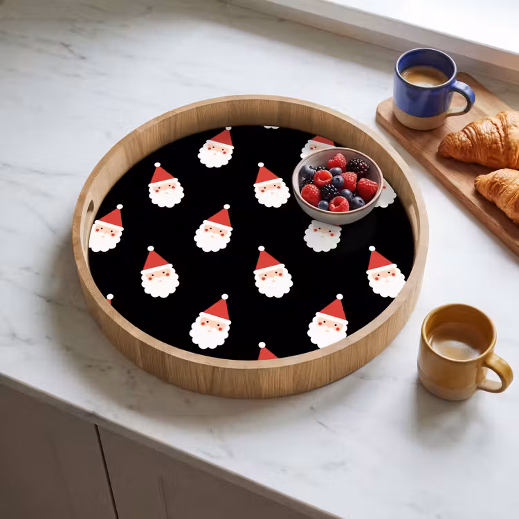 Dienblad - Kerstman - Kerst - Zwart — 4