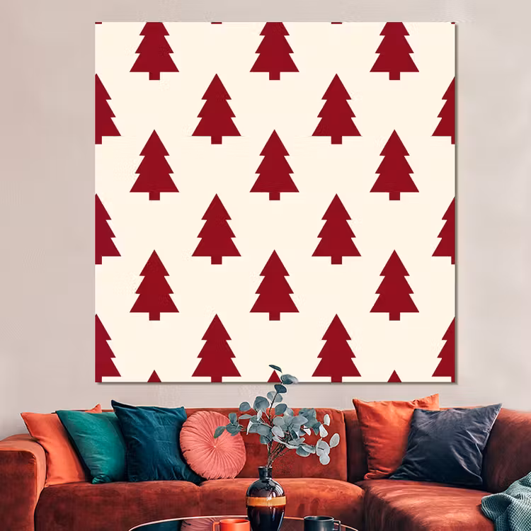 Forex - Kerstboom - Crème - Rood — 3