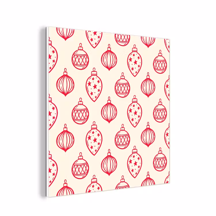 Forex - Kerstbal - Crème - Rood — 1