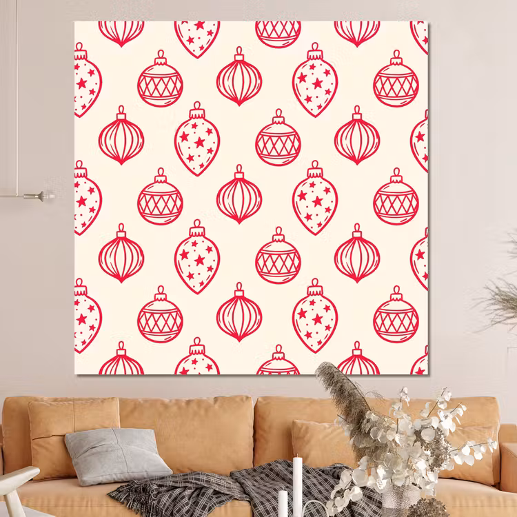 Forex - Kerstbal - Crème - Rood — 4