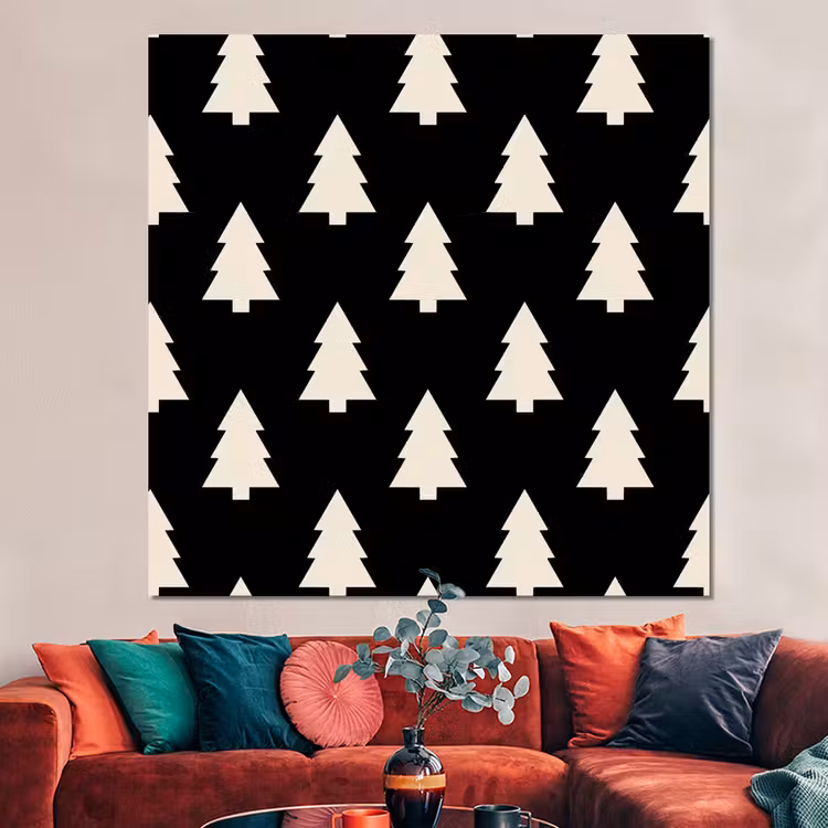 Forex - Kerstboom - Zwart - Wit — 3