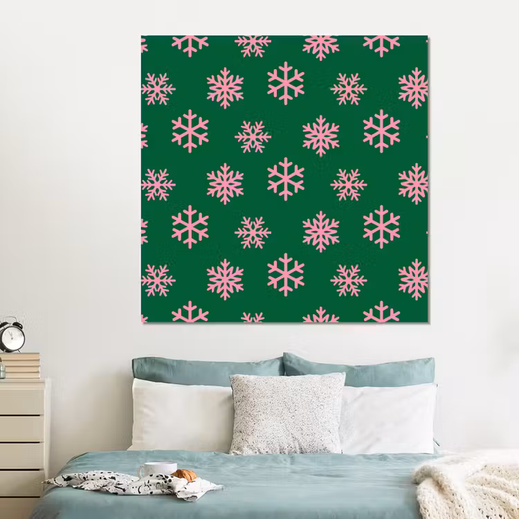 Forex - Sneeuwvlok - Groen - Roze - Kerst — 2