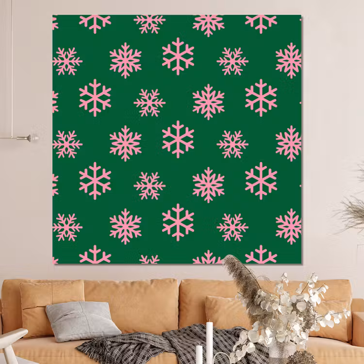 Forex - Sneeuwvlok - Groen - Roze - Kerst — 4